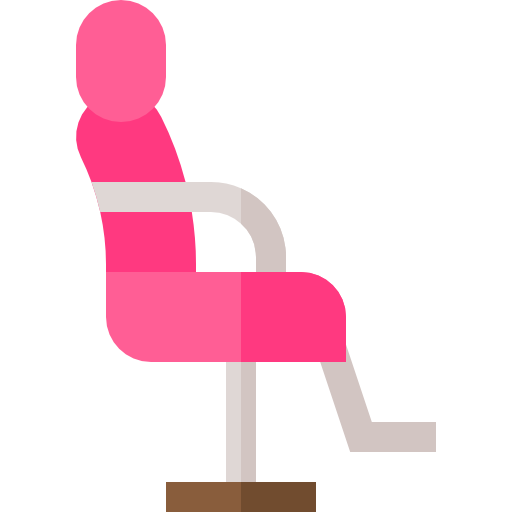 cadeira de salão Basic Straight Flat Ícone