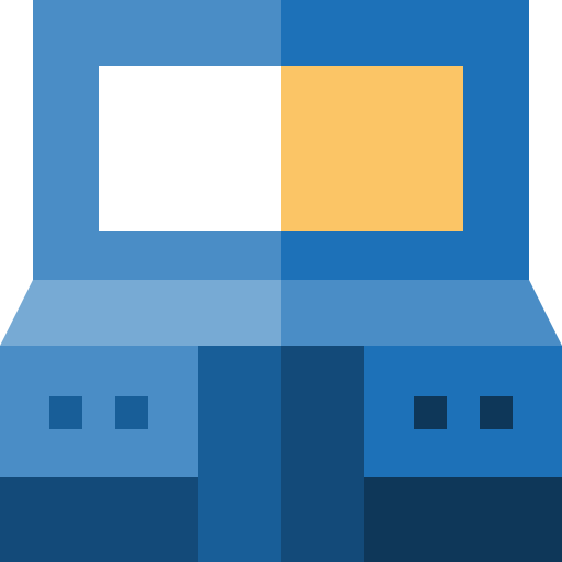 supercomputer Basic Straight Flat icoon