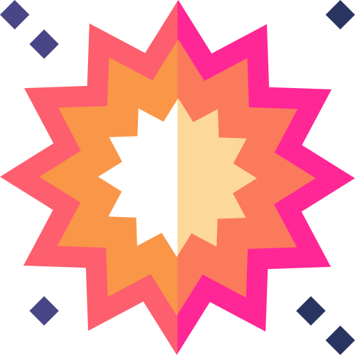 explosion Basic Straight Flat icon