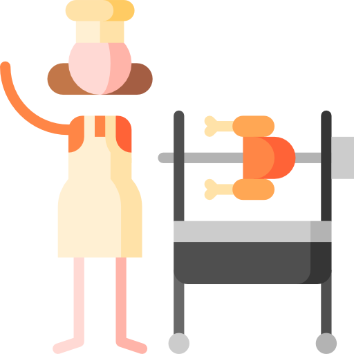 rotisserie Puppet Characters Flat icon
