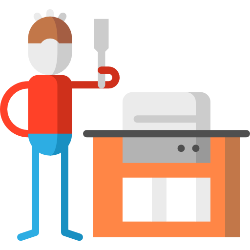 BBQ grill Puppet Characters Flat icon