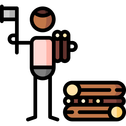 Wood Puppet Characters Lineal Color icon