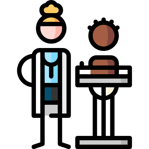 ernährungsberater Puppet Characters Lineal Color icon