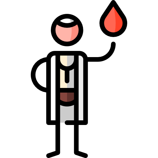 Hematologist Puppet Characters Lineal Color icon