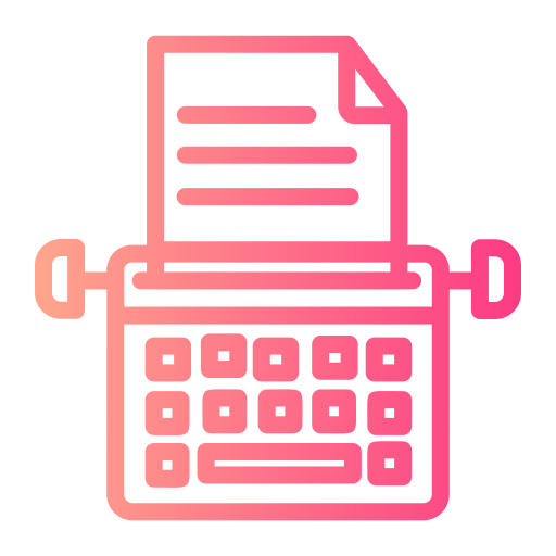 machine à écrire Generic gradient outline Icône