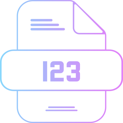 123 Generic gradient outline icon