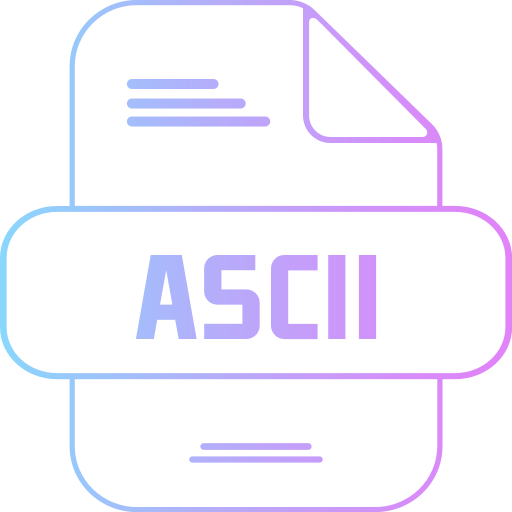 Ascii Generic gradient outline icon