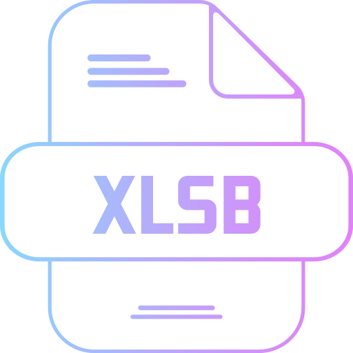 xlsb Generic gradient outline icono