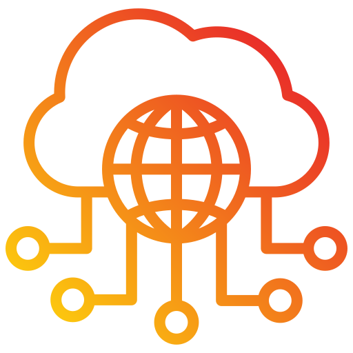 réseau cloud Generic gradient outline Icône