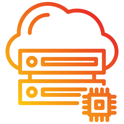 server cloud Generic gradient outline icona