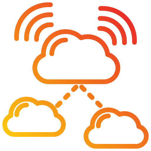 cloud service Generic gradient outline icono