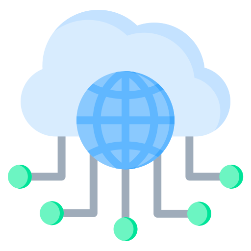 réseau cloud Generic color fill Icône