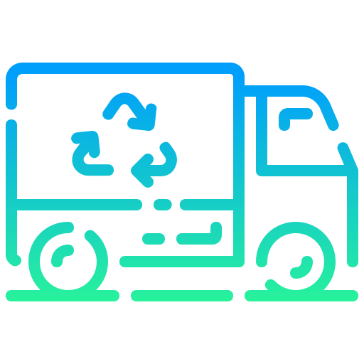 recycling vrachtwagen Generic gradient outline icoon