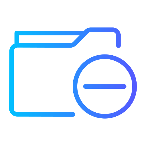 lösche ordner Generic gradient outline icon