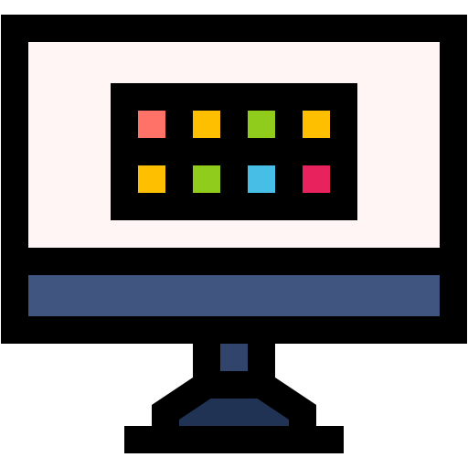 televisión inteligente Generic color lineal-color icono
