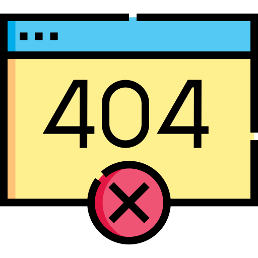 error 404 Detailed Straight Lineal color icono