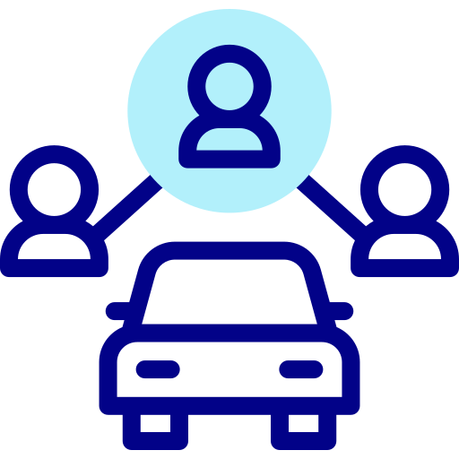 Car sharing Detailed Mixed Lineal color icon