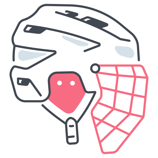 casco da hockey Generic color fill icona