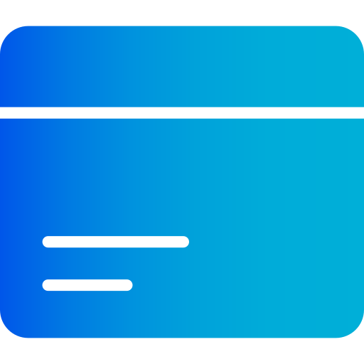 tarjeta de débito Generic gradient fill icono
