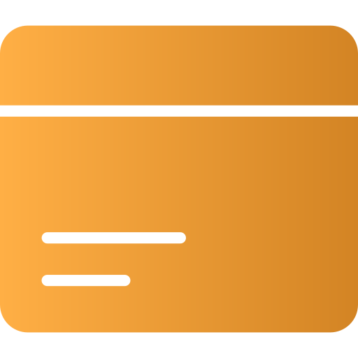 tarjeta de débito Generic gradient fill icono