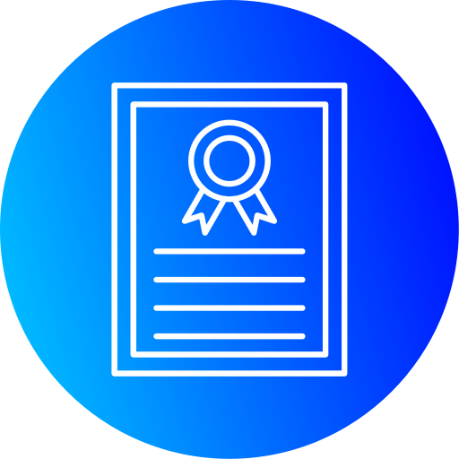 Сертификат Generic gradient fill иконка