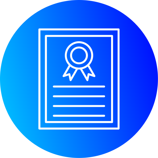 Certificate Generic gradient fill icon