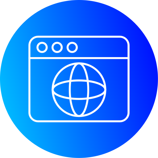 web browser Generic gradient fill icono