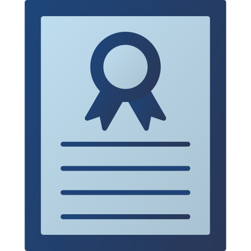 Certificate Generic gradient fill icon