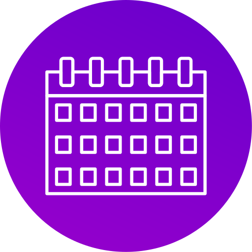 calendrier Generic gradient fill Icône