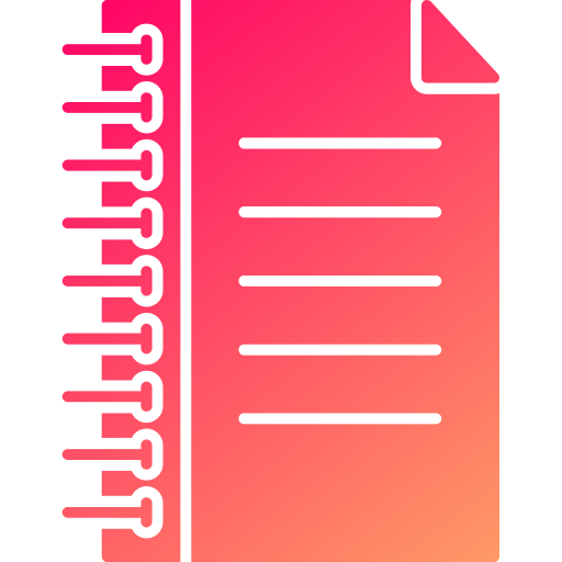 cuaderno Generic gradient fill icono