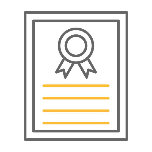 Сертификат Generic color outline иконка