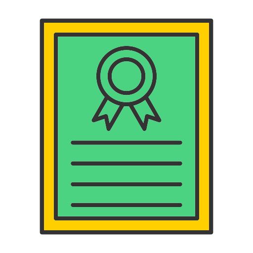 certyfikat Generic color lineal-color ikona