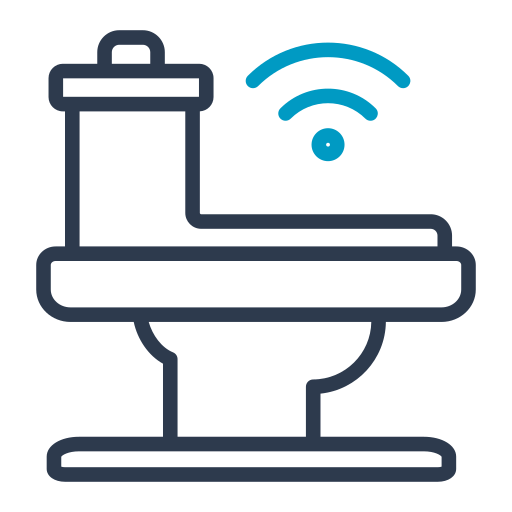 Smart toilet Generic color outline icon
