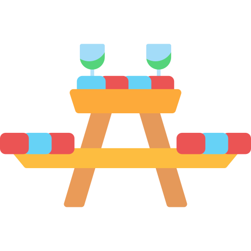 mesa de picnic Generic color fill icono