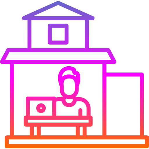 Work from home Generic gradient outline icon