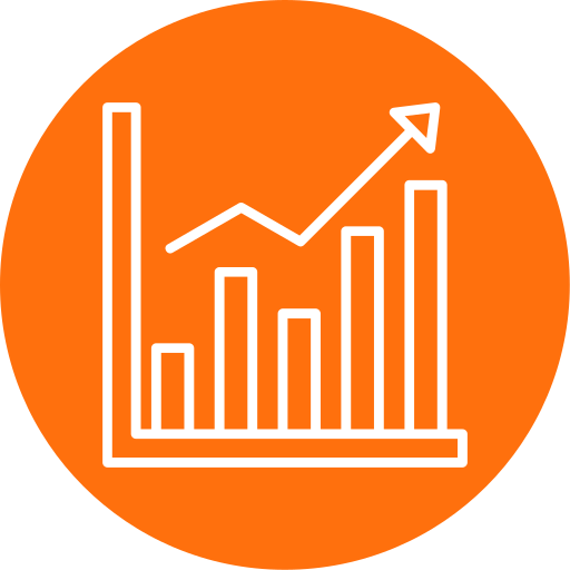 Bar chart Generic color fill icon