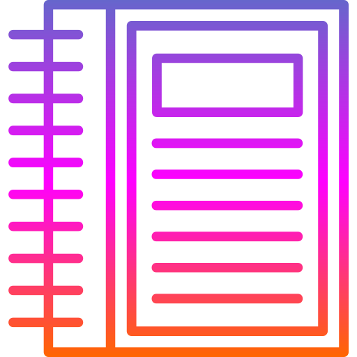 notitieboekje Generic gradient outline icoon