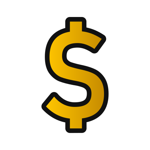 moneda de dólar Generic gradient lineal-color icono