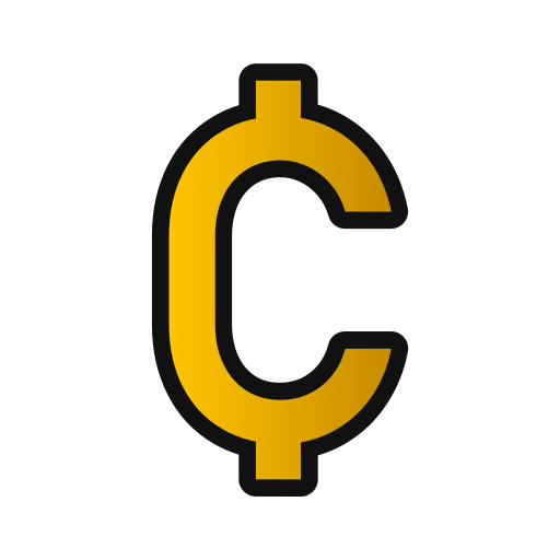 Cedi sign Generic gradient lineal-color icon