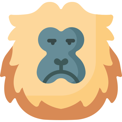 mono león dorado Special Flat icono