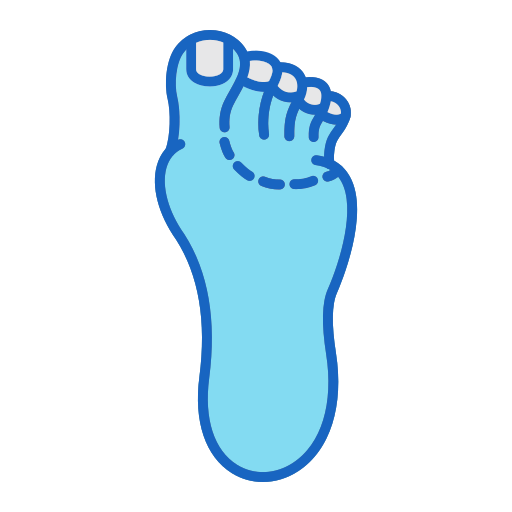 足の指の色が抜けた Generic color lineal-color icon