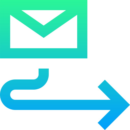 e-mail Super Basic Straight Gradient icoon