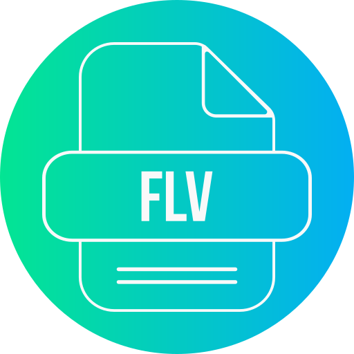 flv файл Generic gradient fill иконка