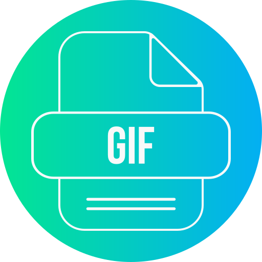 GIF File Generic gradient fill icon