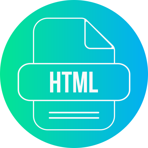 HTML File Generic gradient fill icon