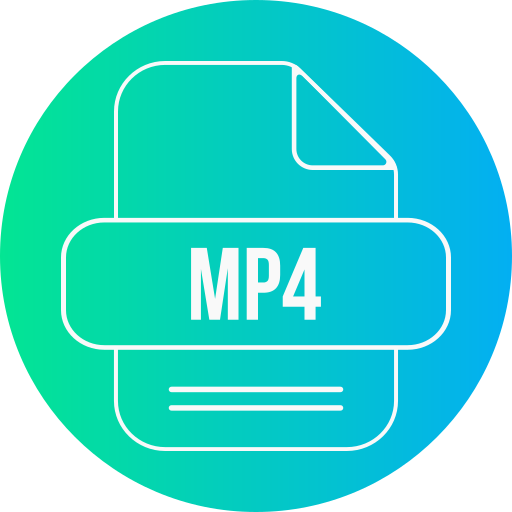 mp4 파일 Generic gradient fill icon