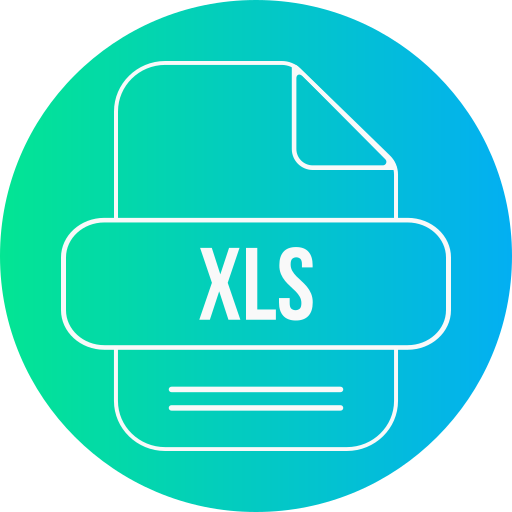 Xls file Generic gradient fill icon