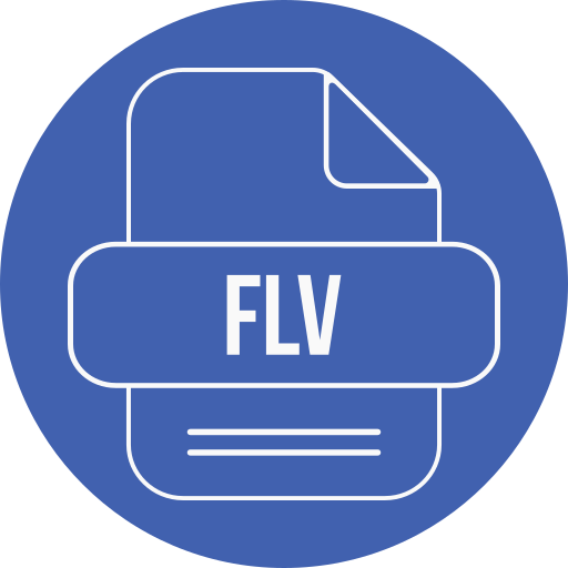 archivo flv Generic color fill icono