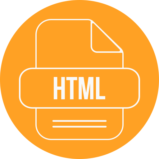 HTML File Generic color fill icon