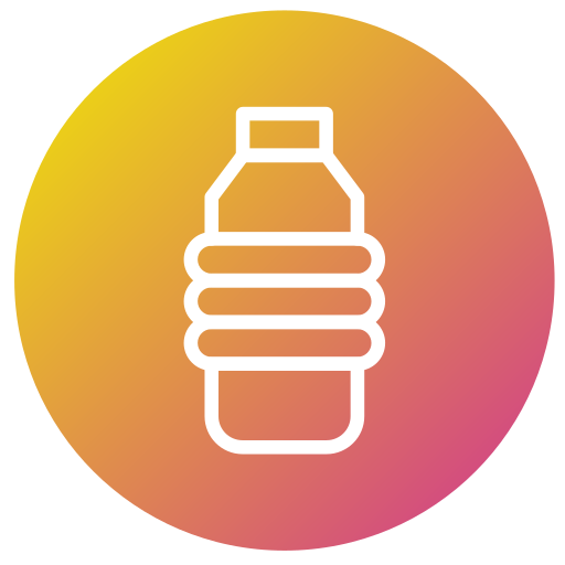 Бутылка с водой Generic gradient fill иконка